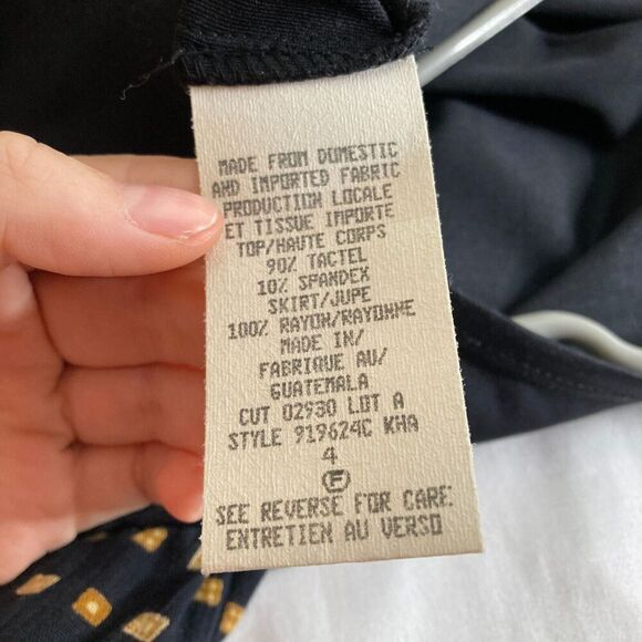 Vintage Carole Little Women's Black Gold Mixed Media Maxi Dress Size 4 Flowy - Picture 6 of 12